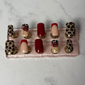 Wild Cherry Leopard Press-On Nails – “Fierce & Sweet” Collection