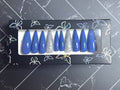 Mommy & Me Blue Silver Glitter Press-On Nails – “Starry Night” Collection