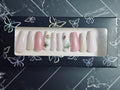Mommy & Me Pink Floral French Tip Press-On Nails – “Garden French” Collection