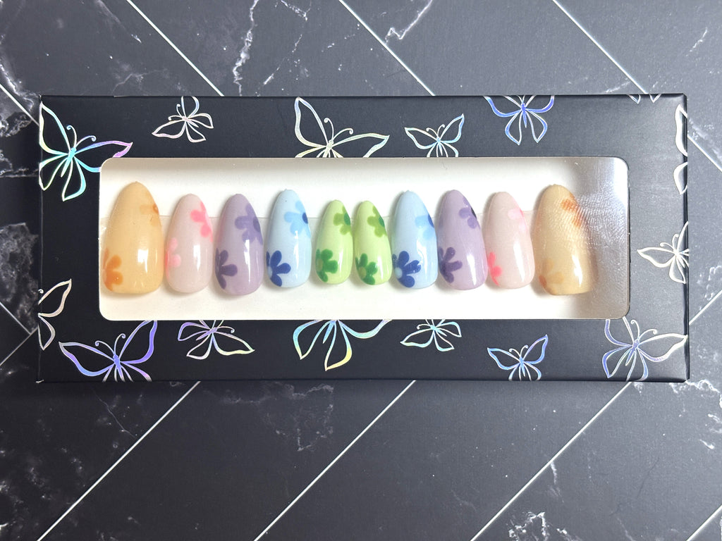 SpongeBob Flower Press-On Nails – “Bikini Bottom Bloom” Collection